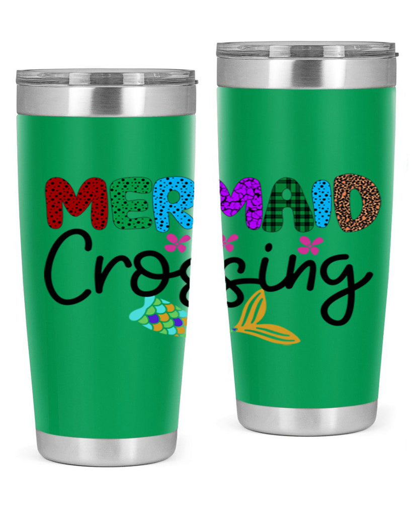 Mermaid Crossing 399#- mermaid- Tumbler