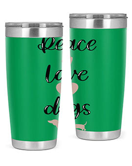 Peace Love Dogs Style 11#- dog- Tumbler