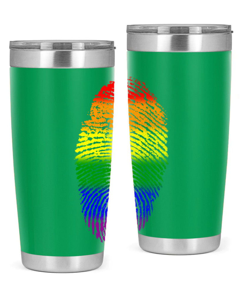 Rainbow Finger print 10#- lgbt- Tumbler