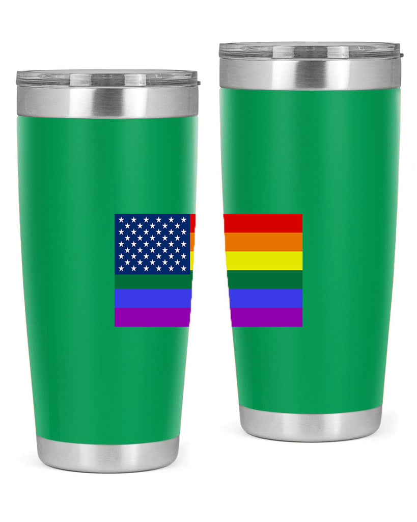 Rainbow american flag 11#- lgbt- Tumbler