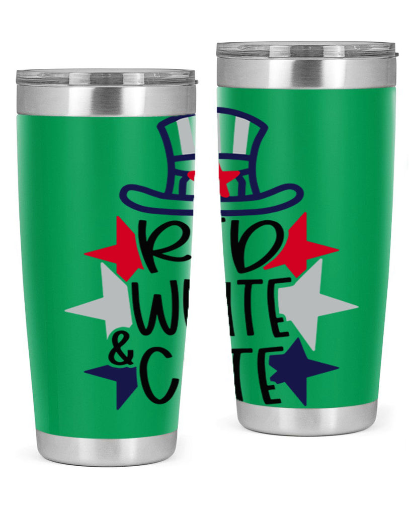 Red White Cute Style 169#- Fourt Of July- Tumbler