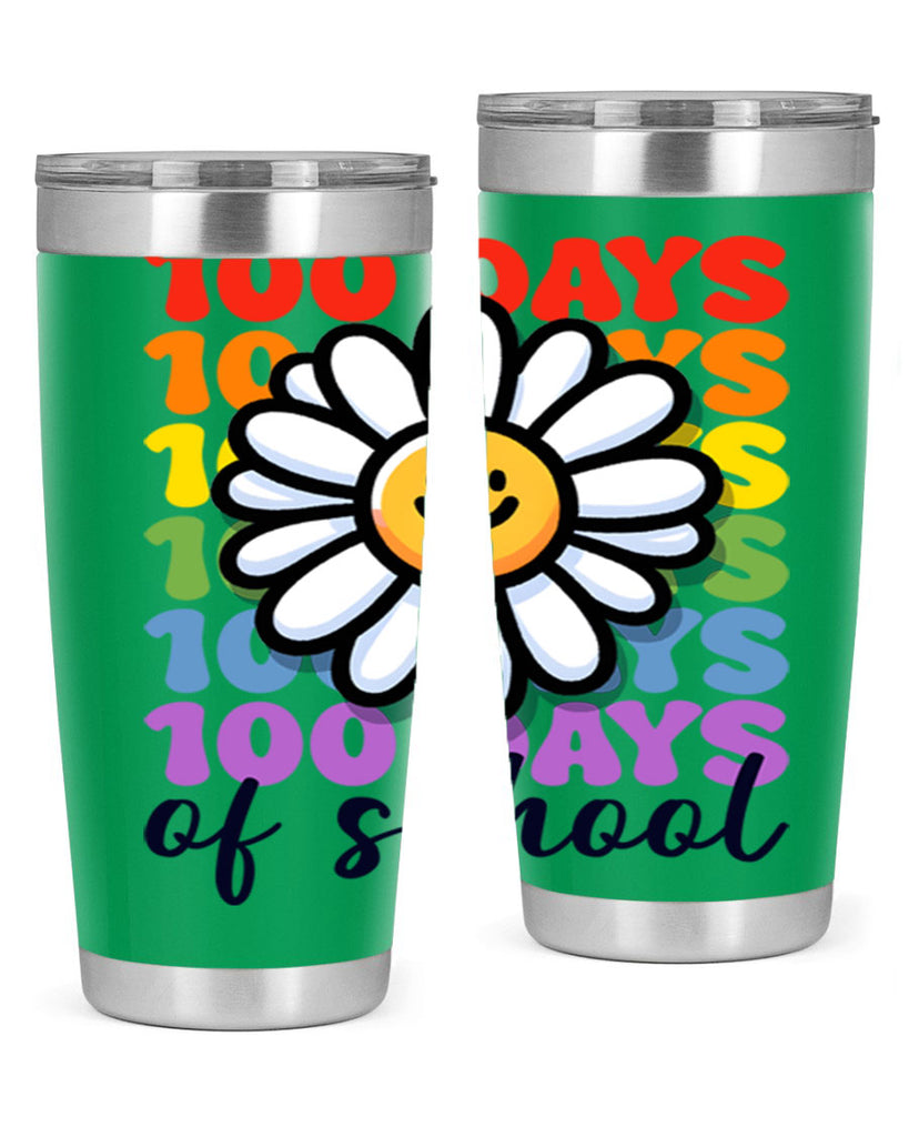Retro Flower 100 Days Of 56#- 100 days of school- Tumbler