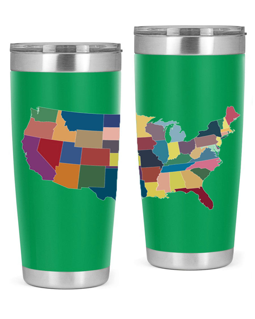 Separate Color Map Style 73#- Fourt Of July- Tumbler