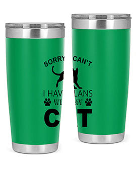 Sorry I Cant Style 116#- cat- Tumbler