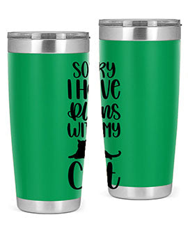 Sorry I Have Plans Style 105#- cat- Tumbler