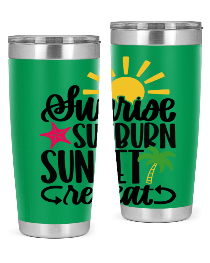 Sunrise Sunburn Sunset Repeat Style 16#- summer- Tumbler