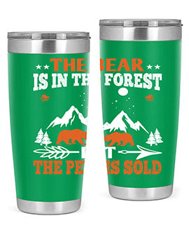 The bear is in the forest, but the pelt is soldd 31#- Bears- Tumbler