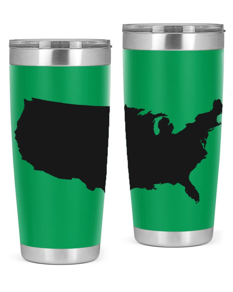 USA Solid Map Style 76#- Fourt Of July- Tumbler