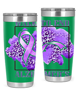 Walk o End AlzheimerS Purple Ribbon 220#- alzheimers- Tumbler