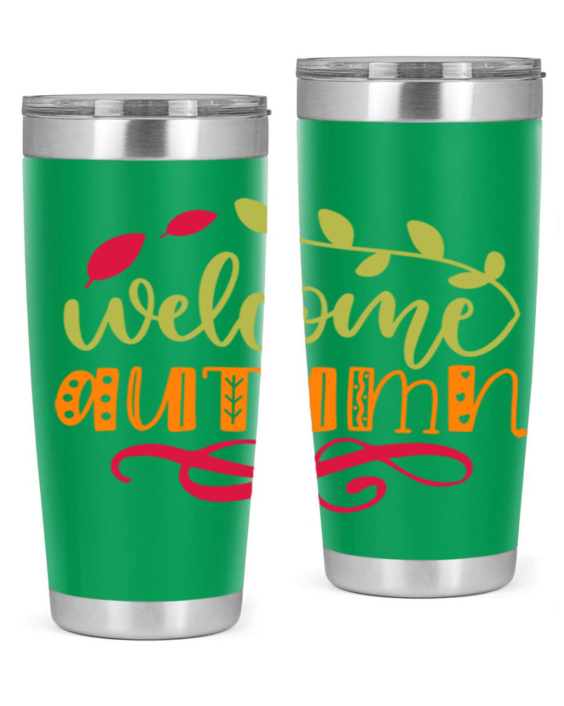 Welcome Autumn 629#- fall- Tumbler