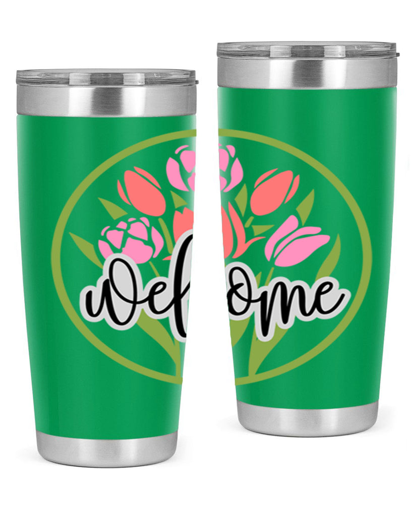 Welcome flowers bouquet571#- spring- Tumbler