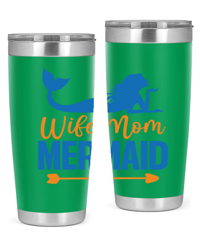 Wife Mom Mermaid 673#- mermaid- Tumbler