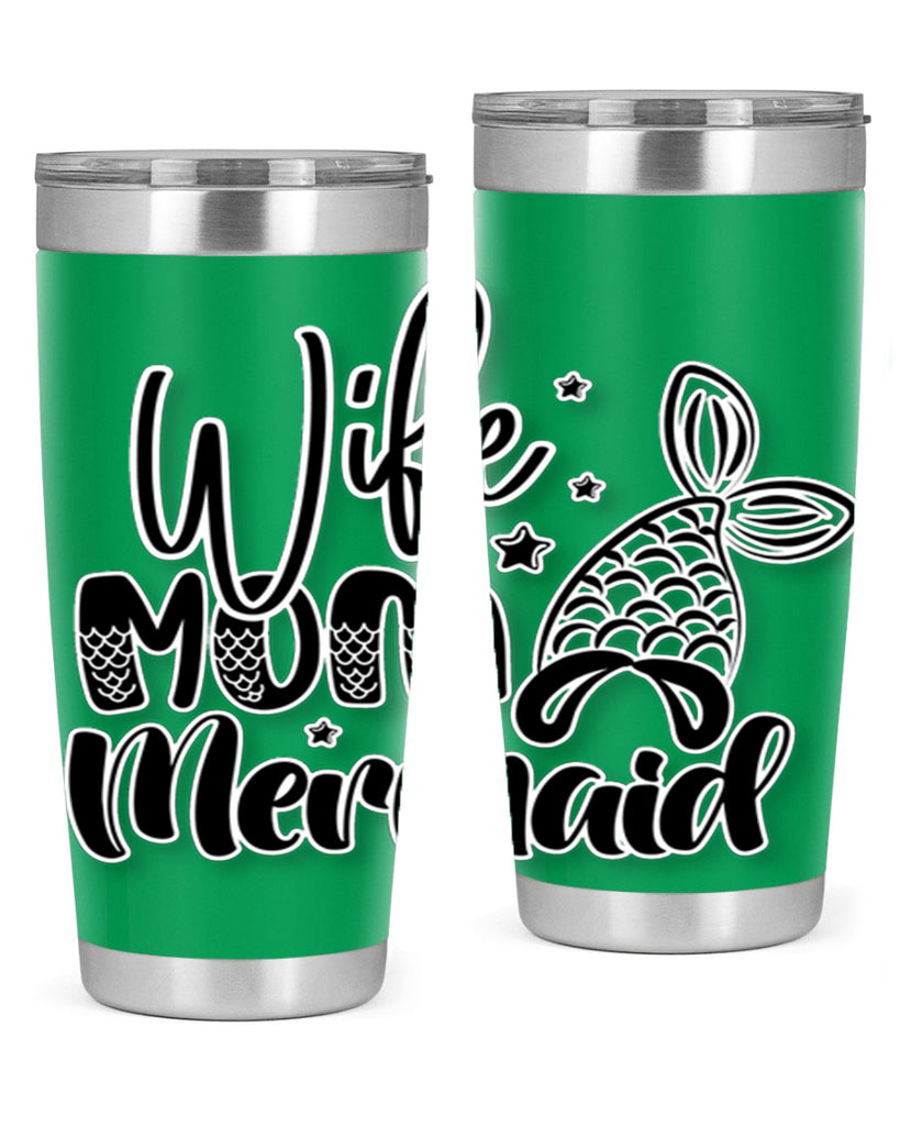 Wife Mom Mermaid 675#- mermaid- Tumbler