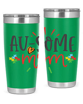 ausome mom Style 4#- autism- Tumbler