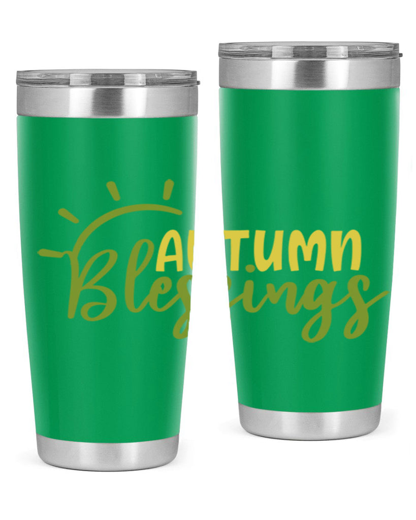 autumn blessings 66#- thanksgiving- Tumbler