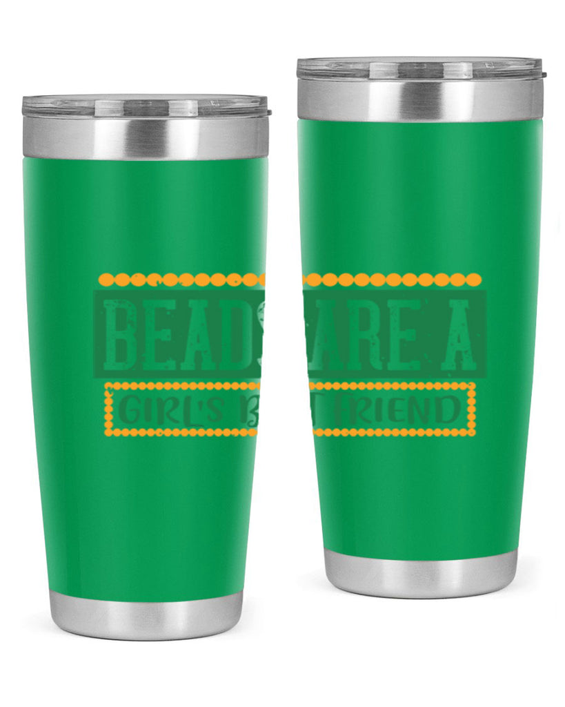beads are a girls best friend 29#- mardi gras- Tumbler