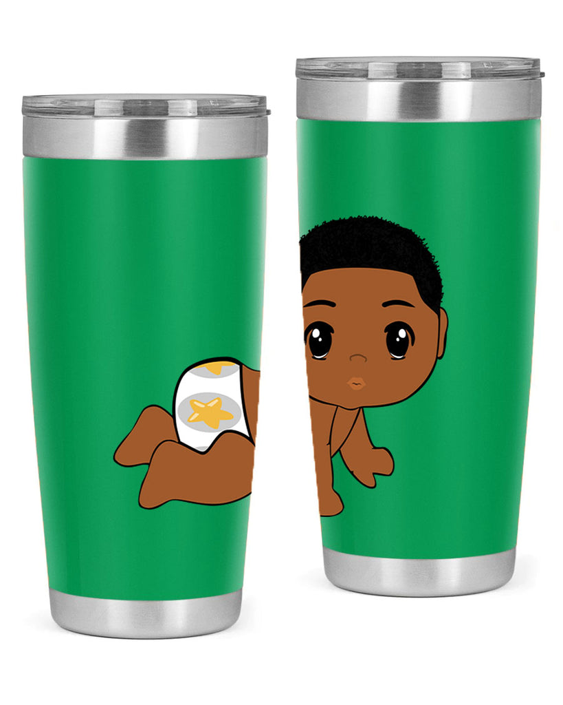 black baby boy 3#- black men - boys- tumbler