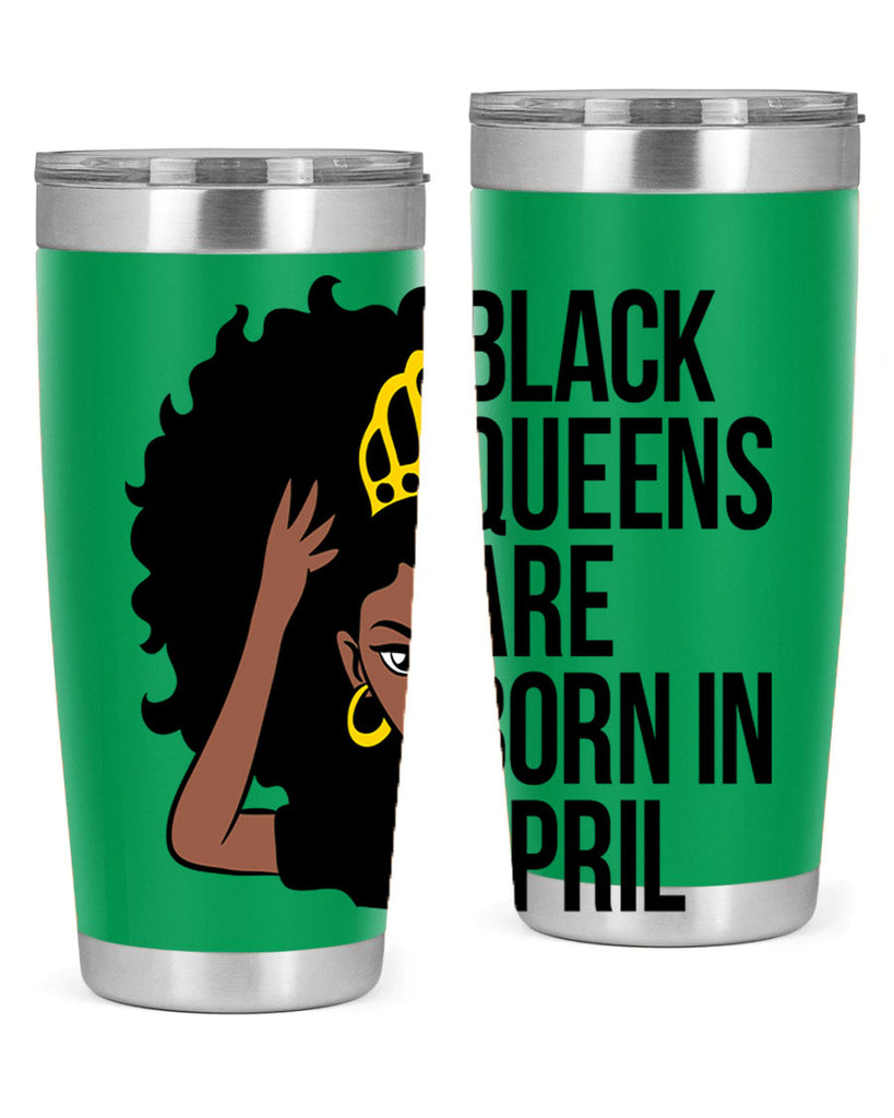 black queens are born in april 218#- black words phrases- Cotton Tank