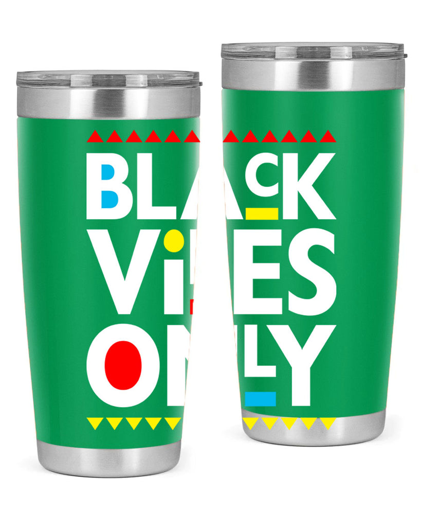 black vibes only 217#- black words phrases- Cotton Tank