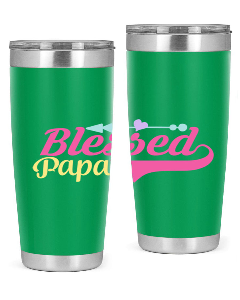 blessed papa 73#- grandpa - papa- Tumbler