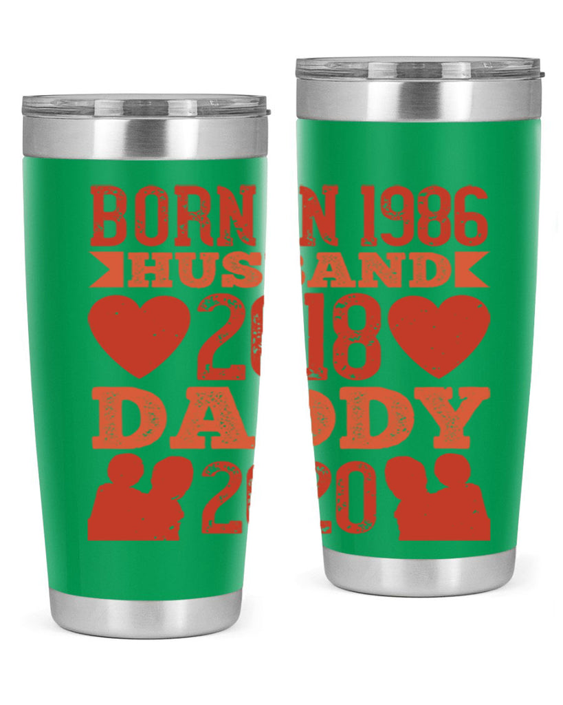 born in husband daddy 123#- fathers day- Tumbler