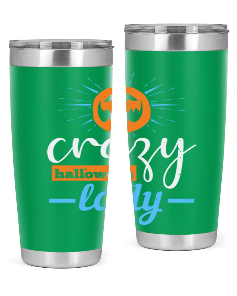 crazy halloween lady 118#- halloween- Tumbler
