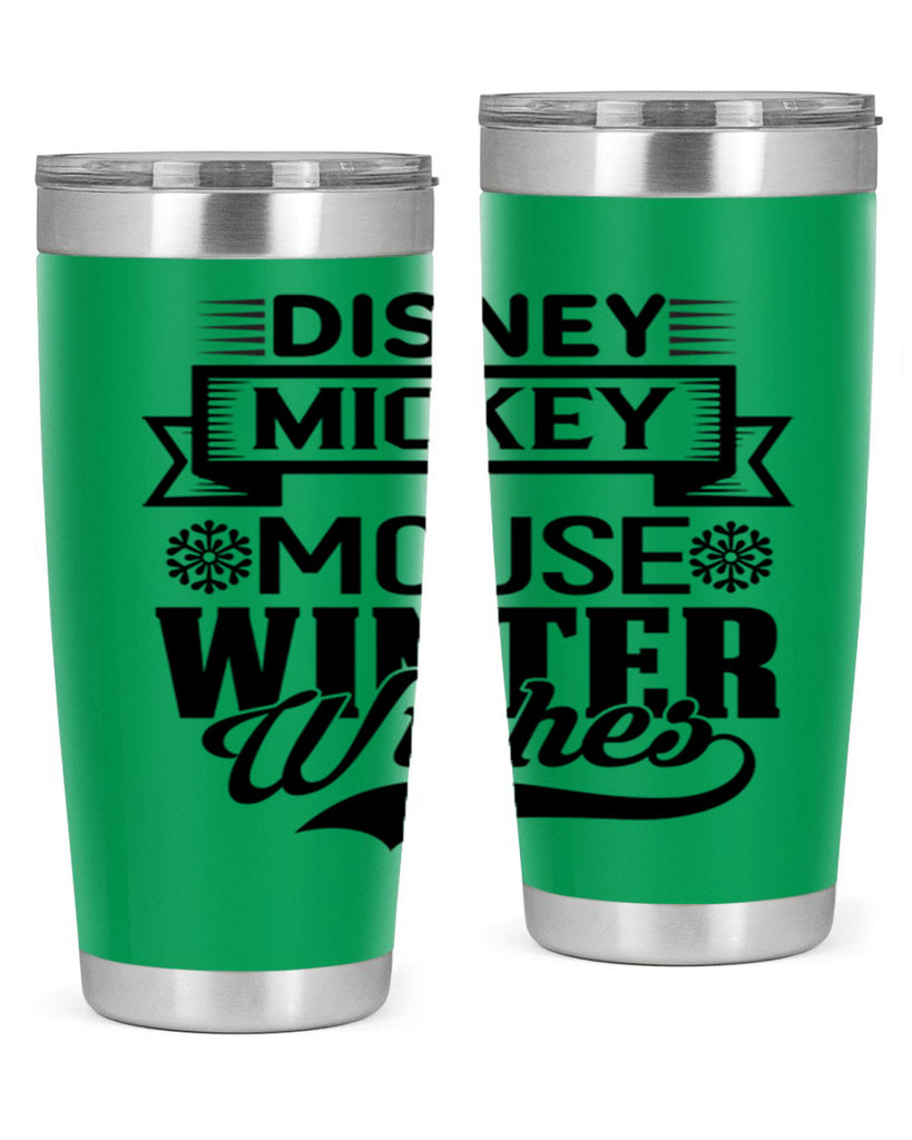 disney mickey mouse winter wishes 93#- winter- Tumbler