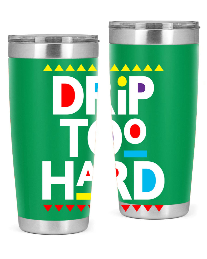 drip too hard 163#- black words phrases- Cotton Tank