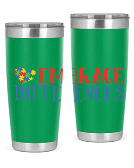 embrace differences Style 13#- autism- Tumbler