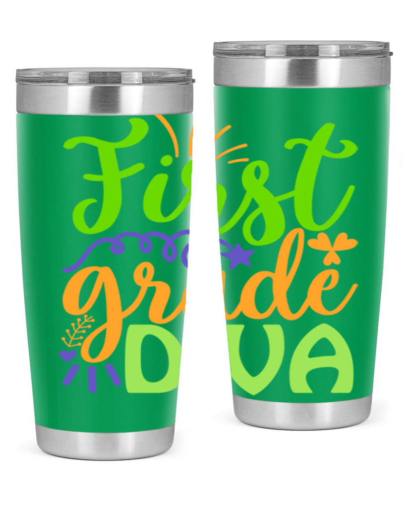 first grade diva 21#- mardi gras- Tumbler