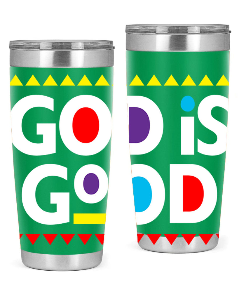 god is good 143#- black words phrases- Cotton Tank