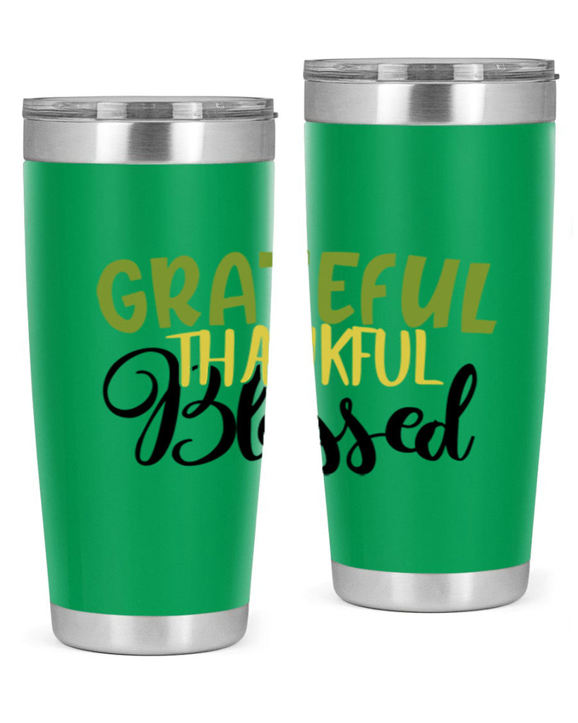 grateful thankful blessed 57#- thanksgiving- Tumbler