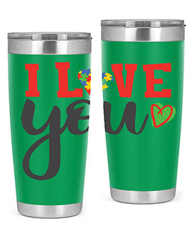 i love you Style 23#- autism- Tumbler
