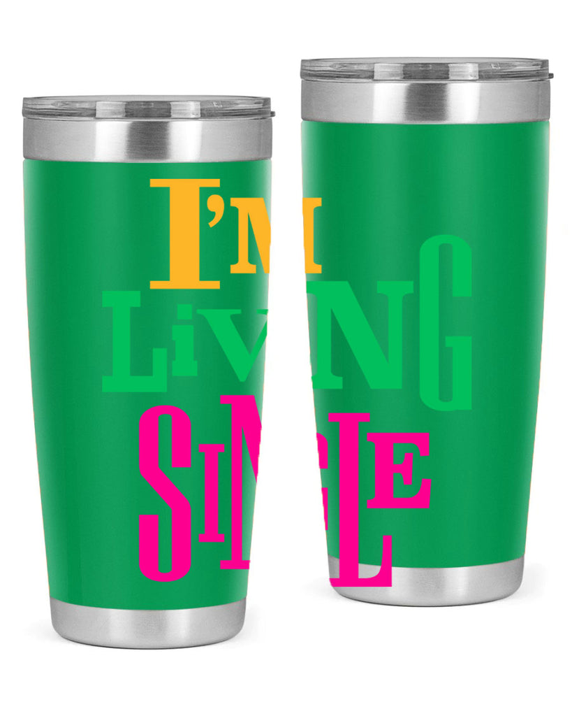 im living single 108#- black words phrases- Cotton Tank