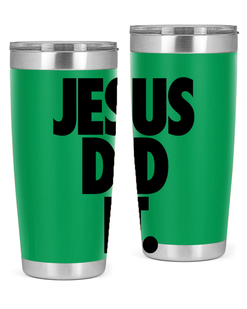 jesus did it 102#- black words phrases- Cotton Tank