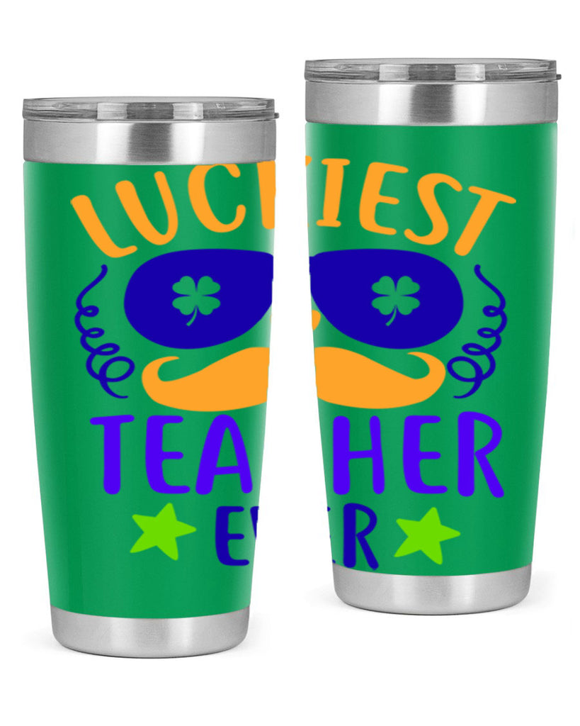 luckiest teacher ever 14#- mardi gras- Tumbler