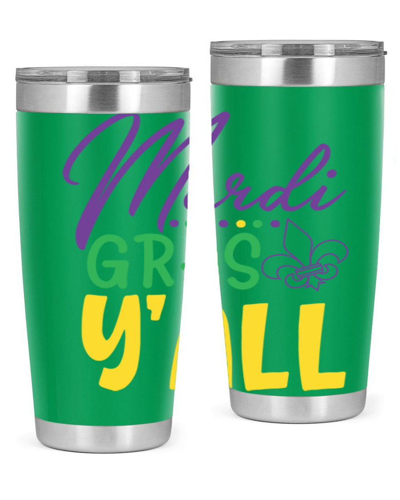 mardi gras yall 77#- mardi gras- Tumbler