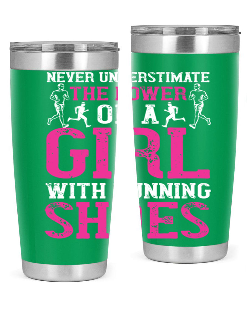 never understimate the power of a girl with running shoes 29#- running- Tumbler