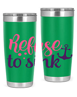 refuse to sink Style 4#- breast cancer- Tumbler