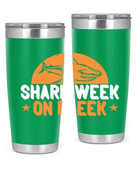 shark week on fleek Style 42#- shark  fish- Tumbler
