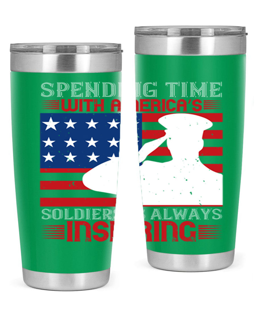 spending time with americas 90#- Veterns Day- Tumbler