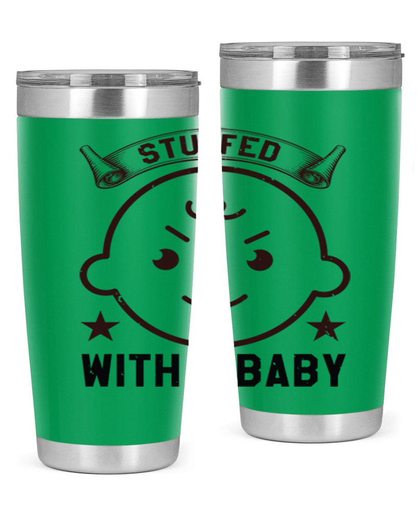 stuffed with a baby Style 14#- baby shower- tumbler