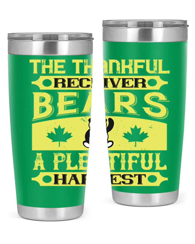the thankful receiver bears a plentiful harvest 2#- thanksgiving- Tumbler