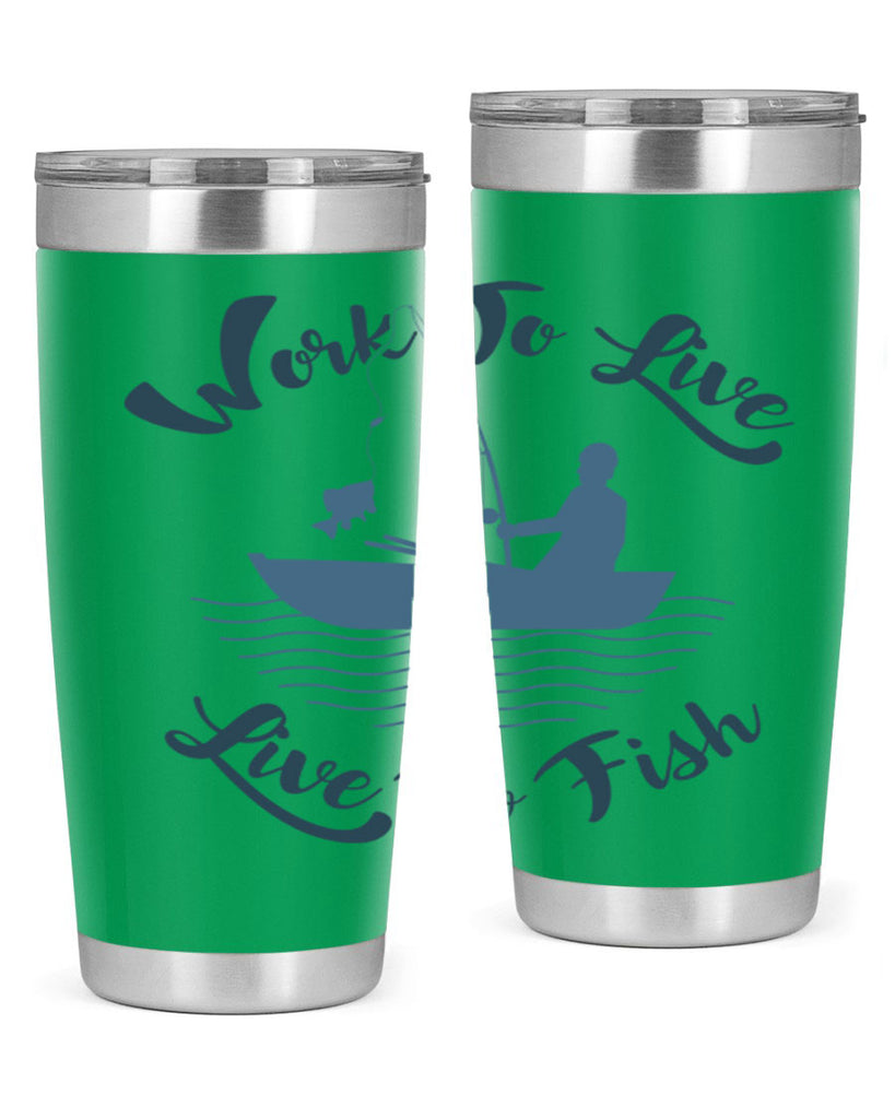 work to live 10#- fishing- Tumbler