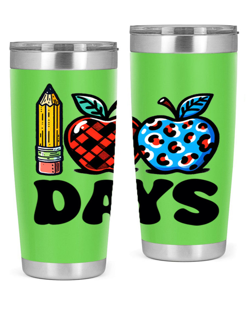 100th day of school Apple 38#- 100 days of school- Tumbler