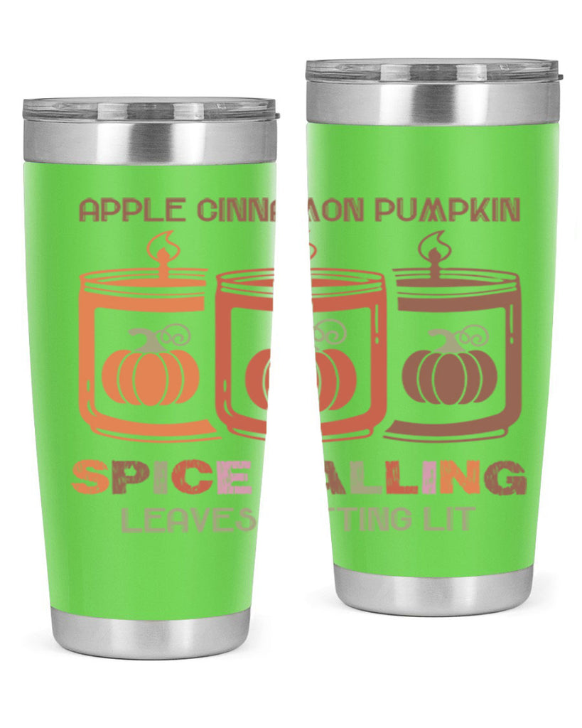 Apple Cinnamon Pumpkin Spice Falling Leaves Getting Lit 11#- fall- Tumbler