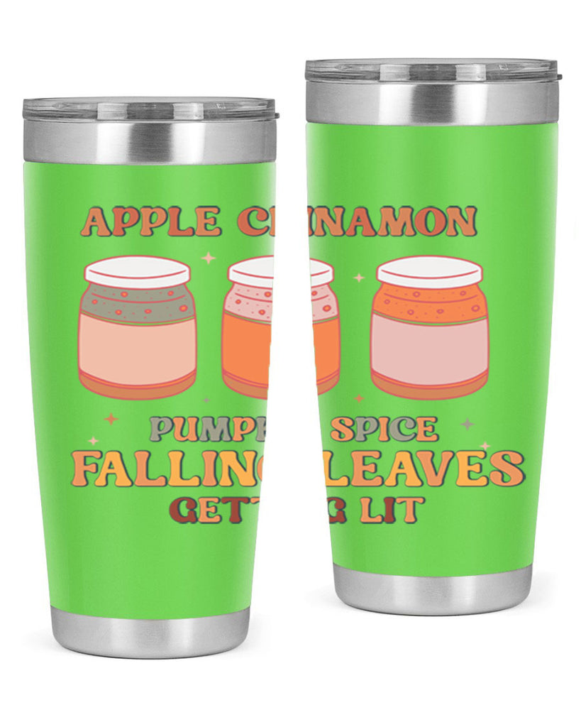 Apple Cinnamon Pumpkin Spice Falling Leaves Getting Lit 12#- fall- Tumbler
