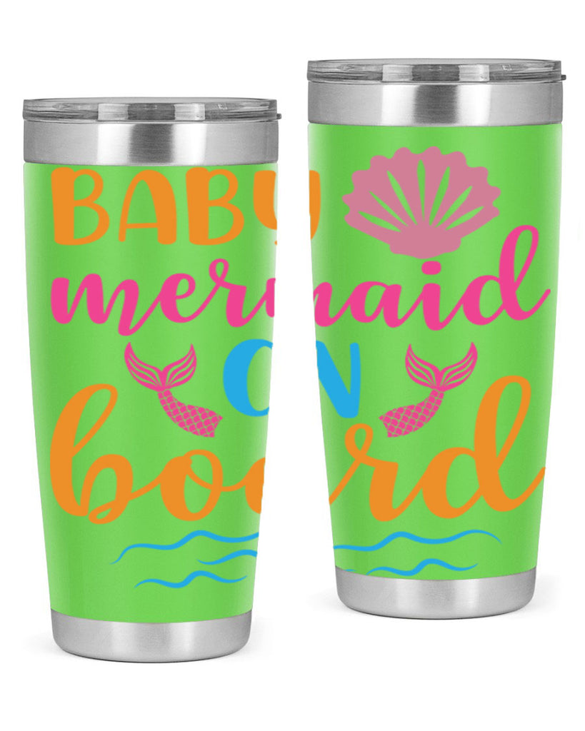 Baby Mermaid On Board 39#- mermaid- Tumbler