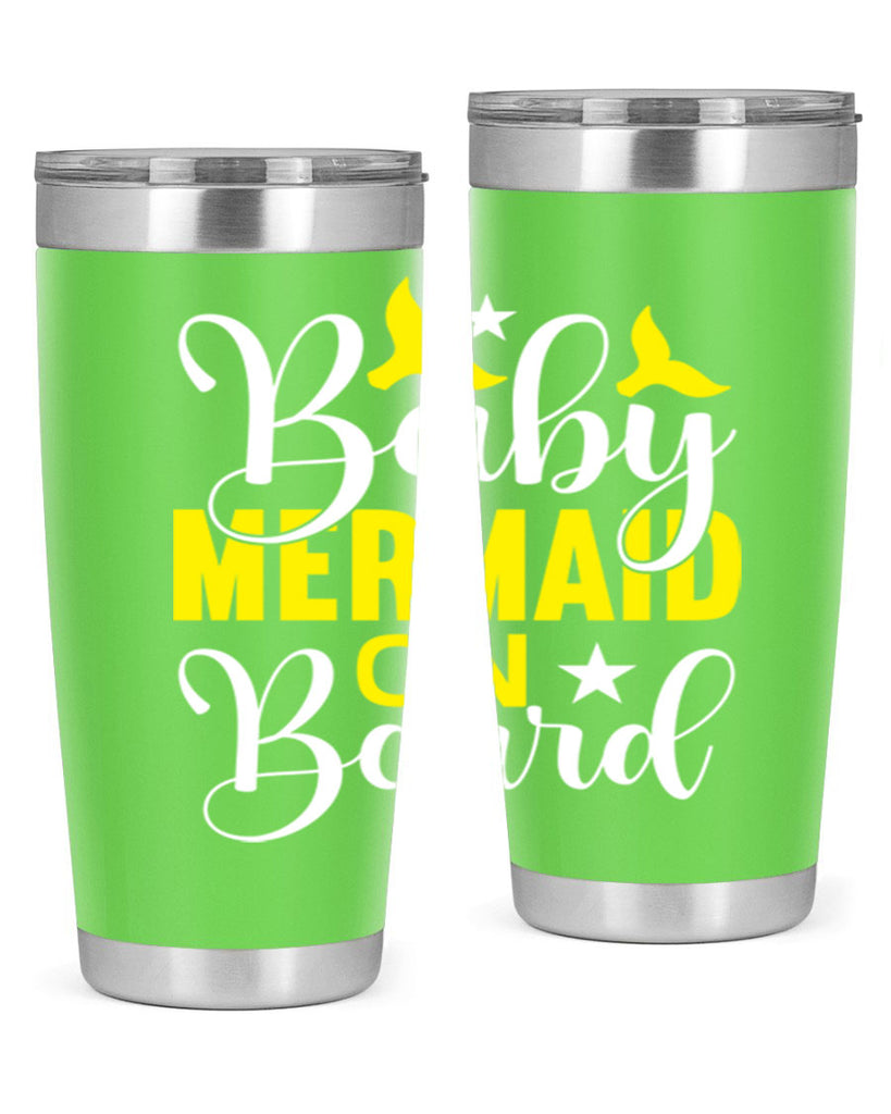 Baby Mermaid on Board 21#- mermaid- Tumbler