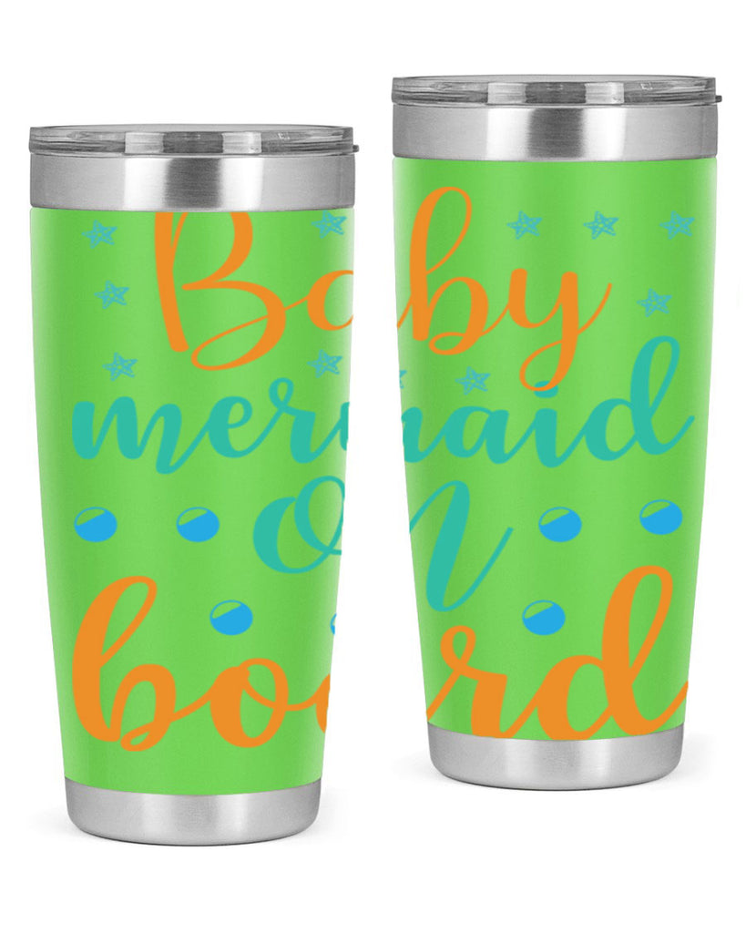 Baby Mermaid on Board 40#- mermaid- Tumbler